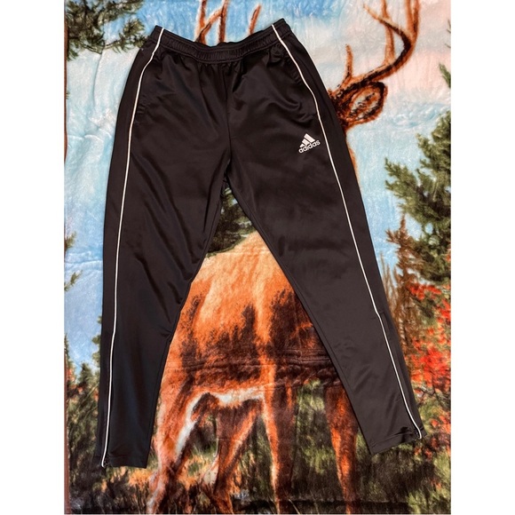 Adidas black stripe sweatpants track pants - Picture 1 of 3
